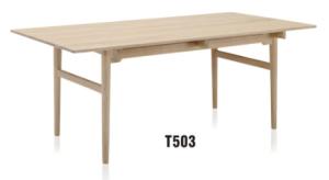 Quality America style wooden rectangle 6 seater dining table furniture wholesale