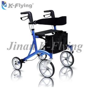 Quality Light Metal Aluminum Folding Walker Rollator Elderly Walking Aid wholesale