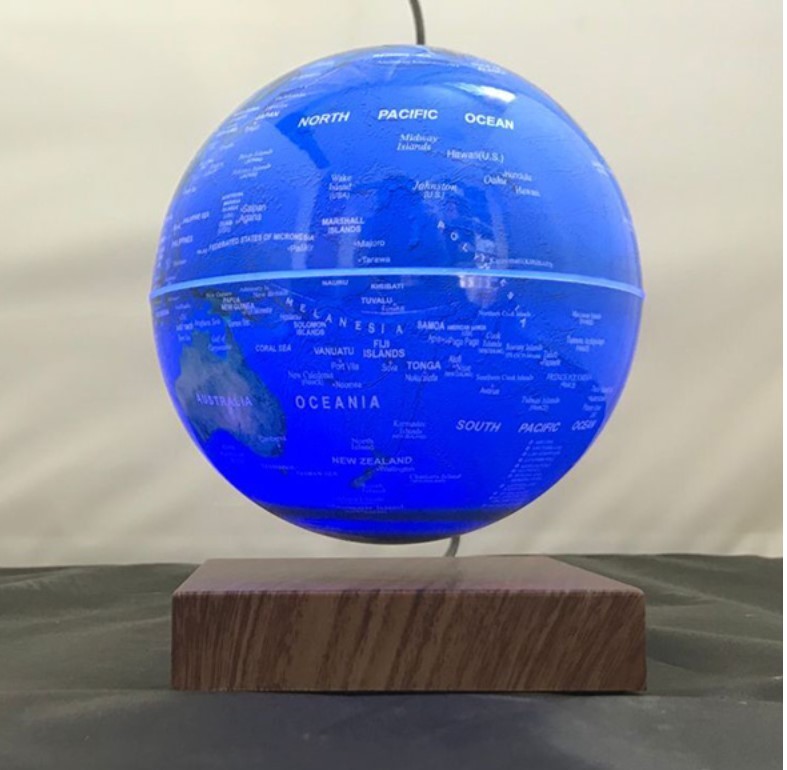 wooden base magnetic floating levitating 6inch globe lighting change colorful christmas gift