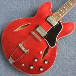 Hollow body jazz electric guitar, rosewood fingerboard mahogany body neck