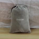 Light Grey Velvet 15x20cm Drawstring Jewelry Bag