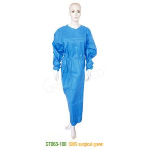 Quality OEM Surgical Plastic Disposable Gown Natural Latex Free Elastic Cuffs wholesale