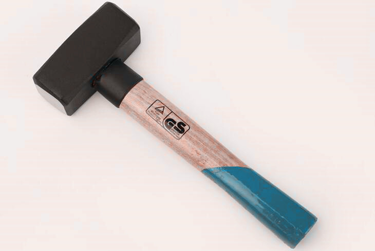 Good price German Type Stoning Hammer(XL-0059) with painted surface and color wooden handle