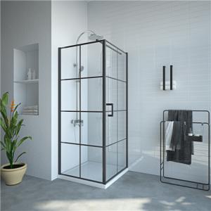 Quality Black 6mm Tempered Glass Shower enclosures 800*800*1900mm wholesale