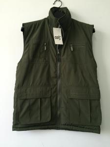 winter vest, winter waistcoat, olive green, S-3XL, wadding lining