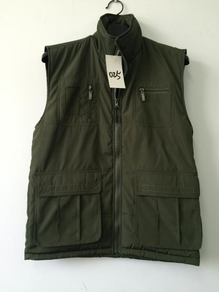 Cheap winter vest, winter waistcoat, olive green, S-3XL, wadding lining for sale