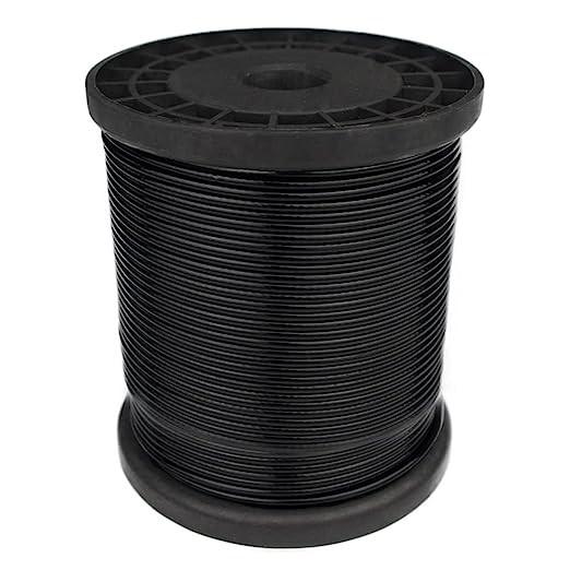 Topone 200Ft Black Vinyl Coated Wire Rope 1/16 Inch Coated To 3/32 Inch 304