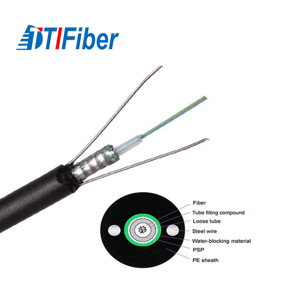 Outdoor PSP Armored 4 8 12 Core GYXTW Fiber Optic Cable