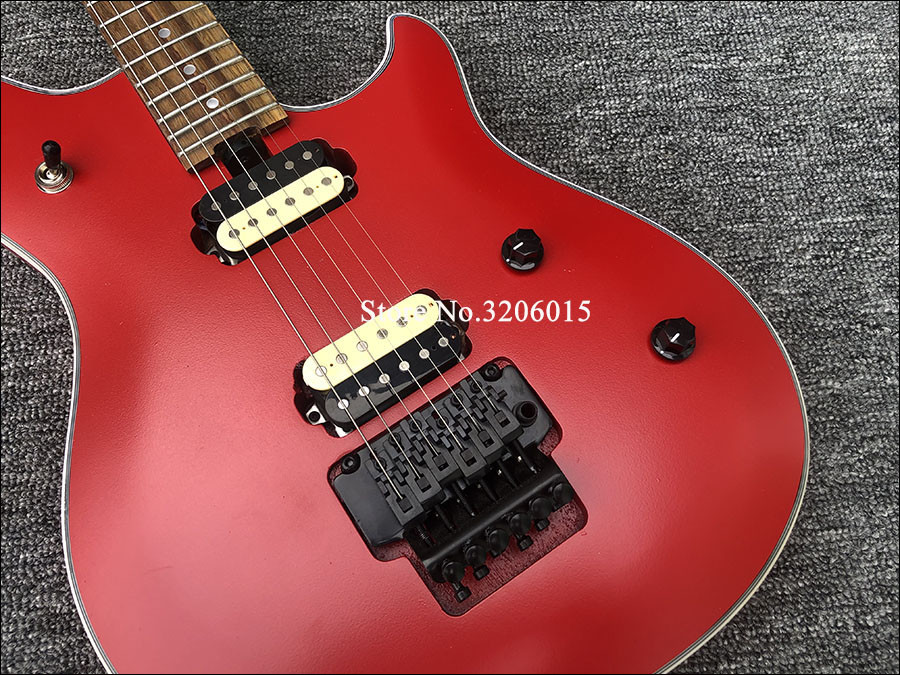 High-quality Wolfgang EVH electric guitar matt red color zebra pickups floyd rose bridge free shipping