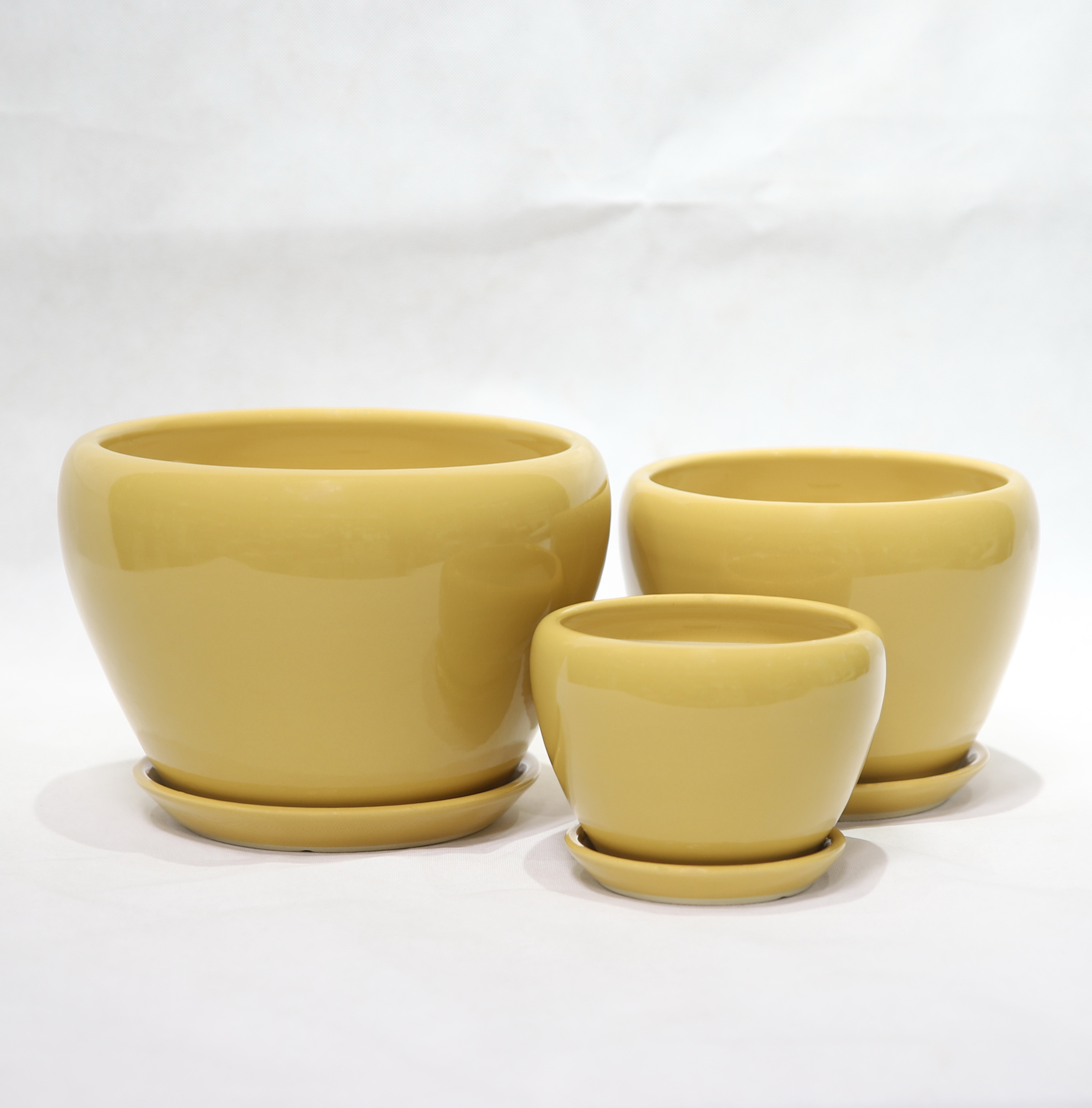 Customized Round Ceramic Pots Wide Selection Drainage Included