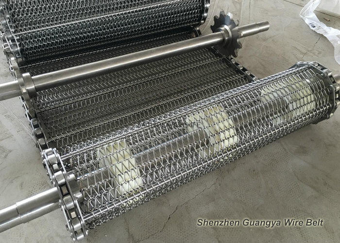 Wire Mesh SS Belt Conveyors Oxidation Proof , Stainless Steel Conveyor Chain Belt