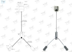 Quality Nickel Plated Hanging Light Kit / Light Suspension Kit Practical Compact Design wholesale