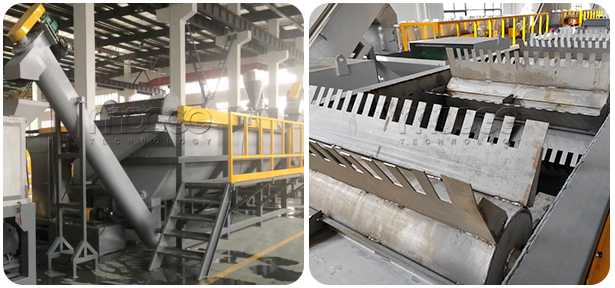 PP PE Plastic Bottles Cleaning Washing Waste Shredder Crusher Recycling Line