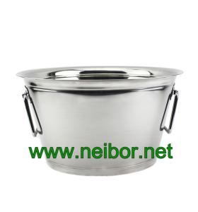 Quality stainless steel ice buckets steel basins metal beer tubs wholesale