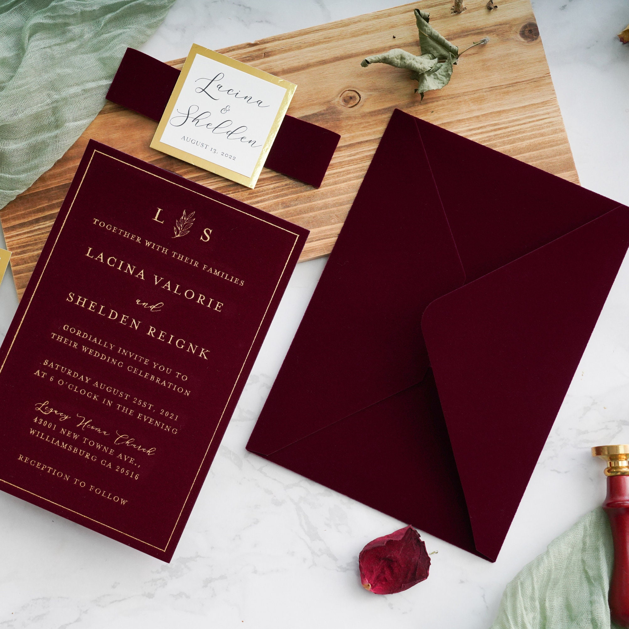 Waterproof Candle Label Printing Cards Velvet Square Cards For Holiday Invitations
