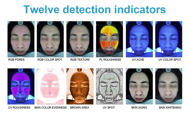 Professional Portable Skin Analyzer , Facial Skin Analyzer Machine