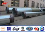 Bitumen Tapered Electrical Transmission Pole 35FT 3mm Thick Hot Dip Galvanized
