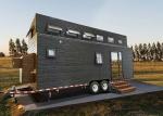 Metal Roof Prefabricated tiny House on wheels With Air Conditioning And