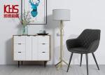 Low Back Ergonomic Velvet Fabric Dining Chairs For Activity