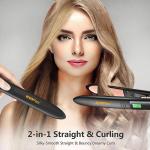 KooFex Ceramic Coated Hair Straightener , 230 Degree Battery Operated Straighten