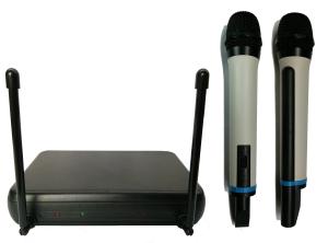 Quality UM-1016 Dual channel VHF mini size wireless microphone / micrófono / cheap wholesale