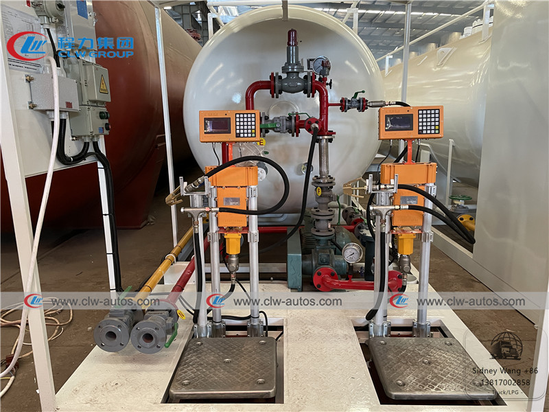 20000L 10T Mobile LPG Gas Plant With Pump And Filling Scales