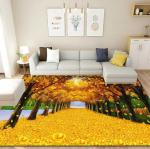 3D Lavender Tulip Pattern Household Bedroom Living Room Floor Carpet Special