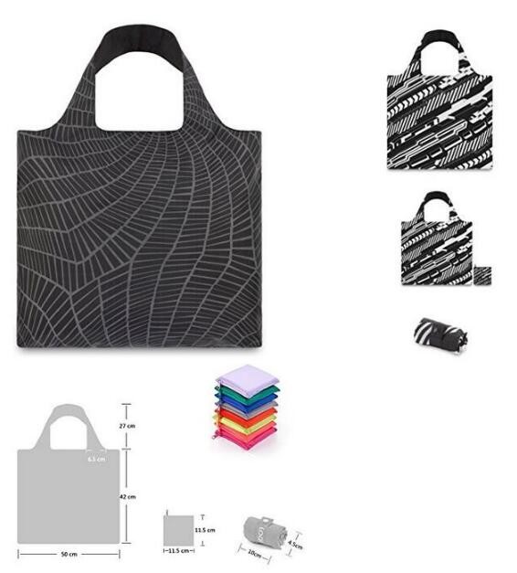 Recycled Foldable Nylon Polyester Tote Bag with logos polyester shopping bag Custom advertising handle non woven bag PAC