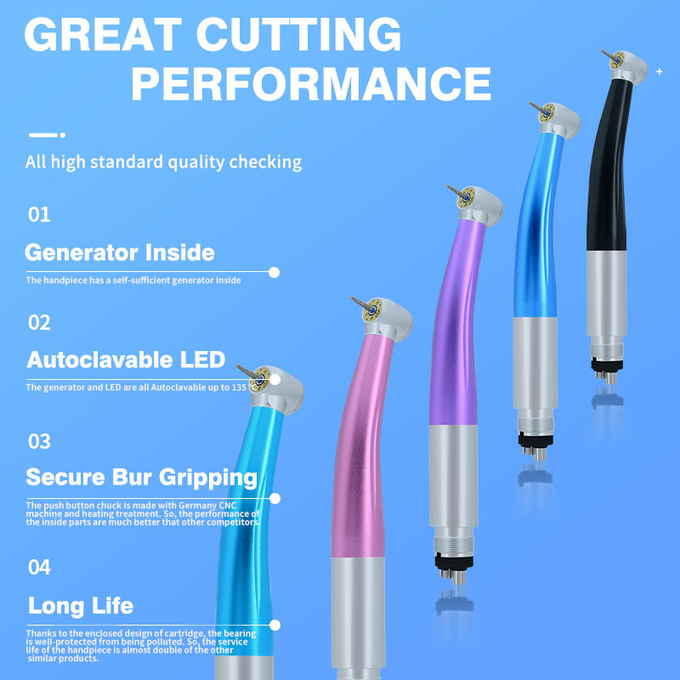 midwest tradition handpiece generator high speed air turbine handpiece