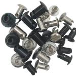 Universal Car Fitment Black Aluminium Quarter Turn Dzus Stud Fastener 7/16"x.550