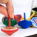 Kids Rainbow Wooden Gyro Toy Wheel For Stress Relieving
