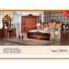 Buy cheap Classic italian provincial antique hotel new white carved model mdf bedroom from wholesalers