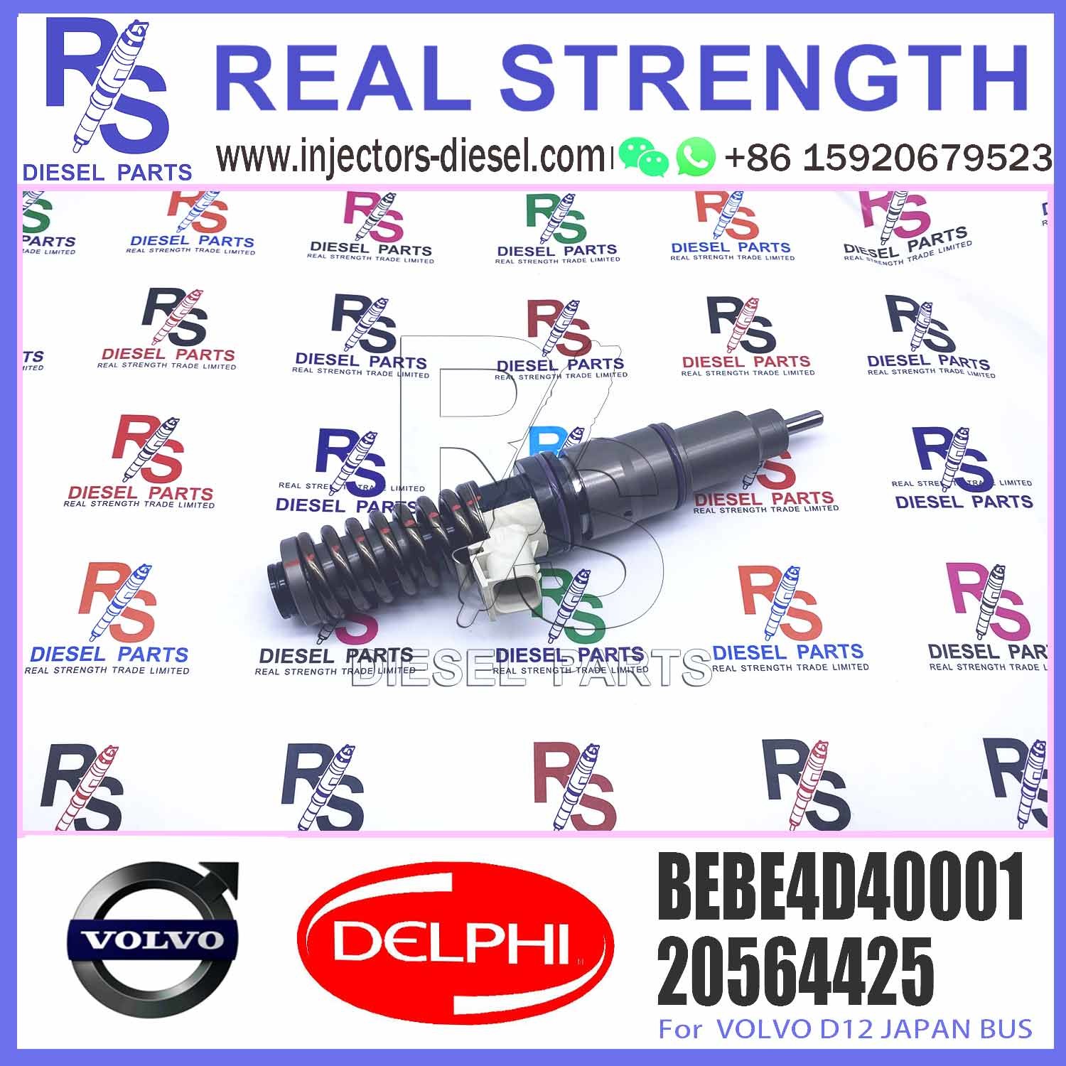Diesel Engine 4 PINS Fuel Injector 20564425 BEBE4D10001 BEBE4D29001 BEBE4D40001 for V-O-L-V D12 JAPAN BUS