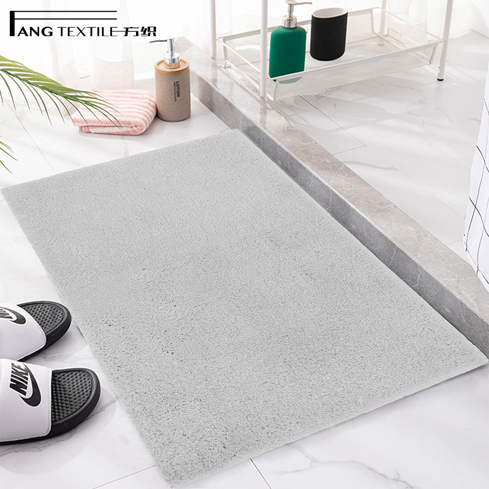 Velvety Rectangular Shower Tufted Bath Mat Fast Drying
