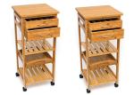 Hot Sale High Quality Decor 4-Tier Bamboo Home Furniture Kitchen Trolley