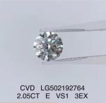 2.05ct VS1 CVD Diamond Jewelry 3EX Round Cut Loose Lab Created Diamonds