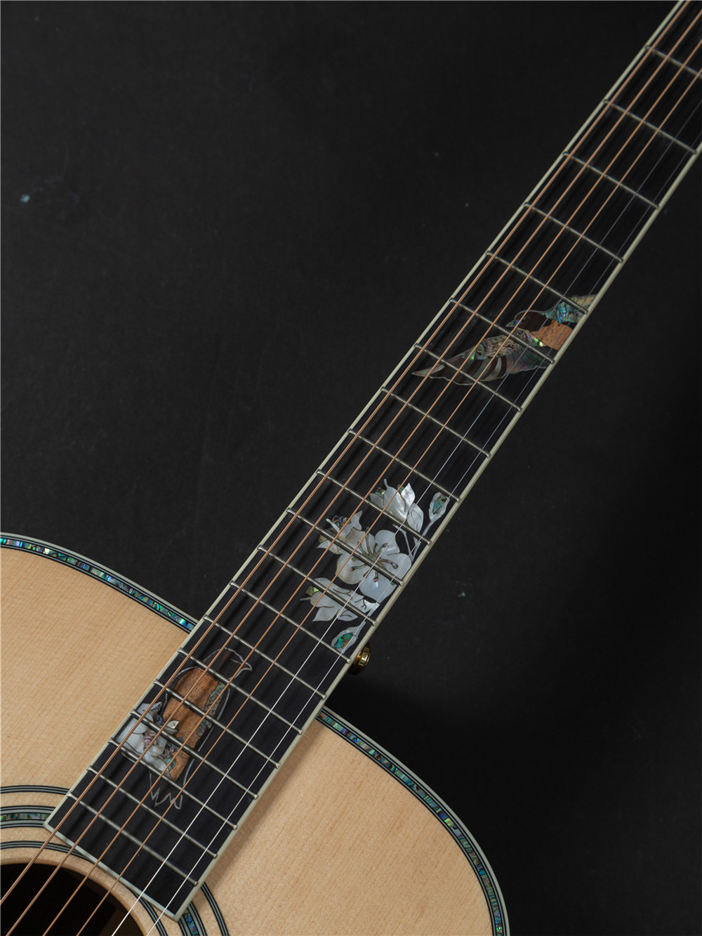 OEM custom guitar 41 inch solid spruce top D45f style handmade Acoustic Guitar with pickup 301 fishman