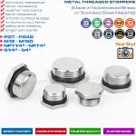 304, 316 Stainless Steel (Brass) Round or Hexagonal Blind Plugs Blanking Plugs
