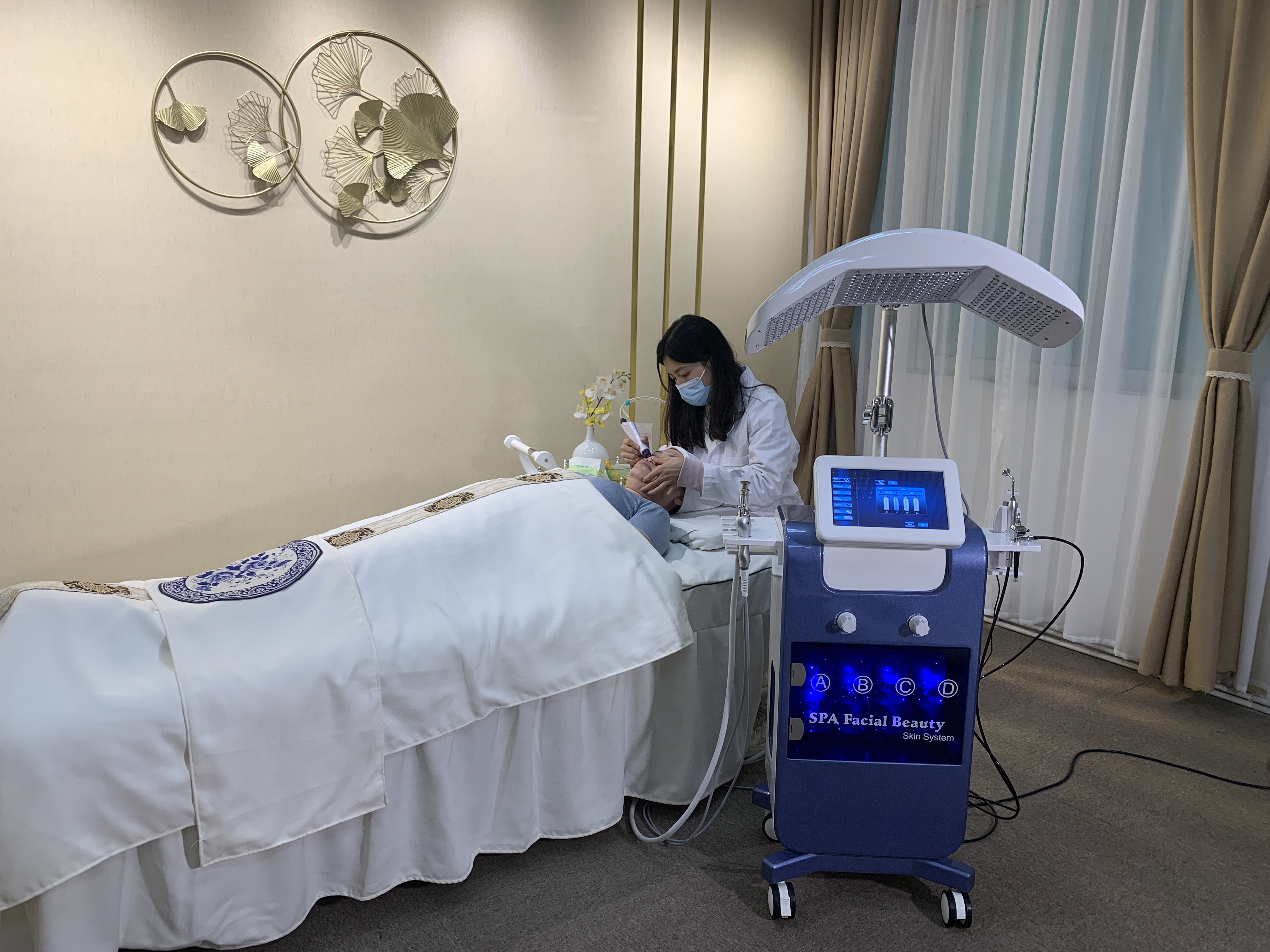 Hot Selling 8 Head Facial Beauty Machines Professional Portable Oxygen Facial Machine