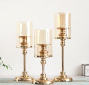 Quality Aluminium Candle Holder Stand , Round Curved Nordic Candlestick wholesale