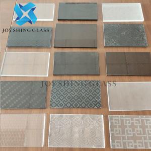 Quality Acid Etched Laminated Glass 6.38mm to 100mm Grey Laminated Glass wholesale