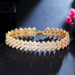 Crystal Adjustable Bracelet Bangle for Women Gold Silver Color Wedding Bracelets