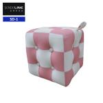 Colorful Lattice Fabric Sponge Minor Chair Household Commercial PU Small Stool