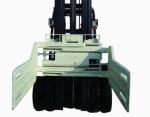 Black Color Forklift Truck Attachments Carbon Steel Rotating Bale Clamps