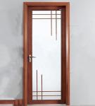 Bathroom Waterproof Aluminum Frosted Glass Door 1.4mm Thickness