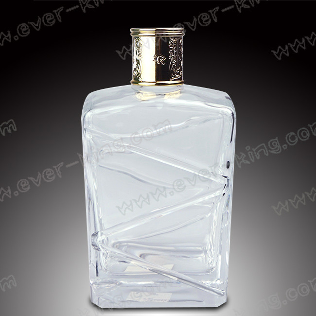 White Flint Glass 1500 ML Custom Rum Bottles