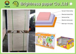 Quality Strong Stiffness Food Grade Paperboard , Coated Glossy Paper 230gsm ~ 400gsm wholesale