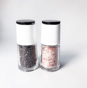 Quality refillable 120ml Glass Ceramic Salt And Pepper Mills wholesale