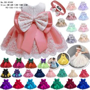 Quality Back Zipper Girls Princess Dress Comfortable Breathable Round Neck wholesale