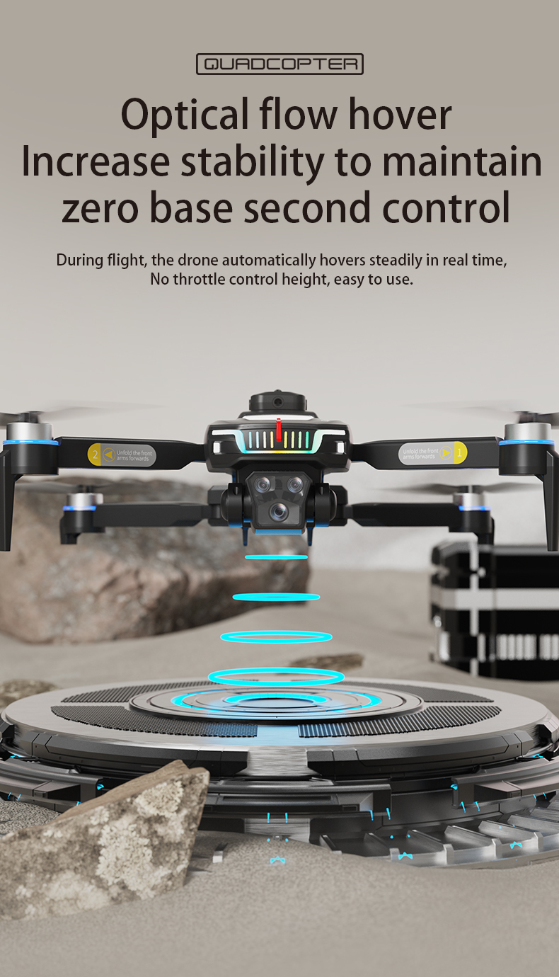 Flagship Performance Racing Drones Natural Color J16 Drone with Intelligent Obstacle Avoidance and Three Camera System